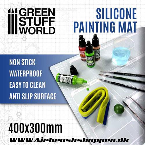 Malermåtte Silikone GSW Silicone Painting Mat 400x300mm large